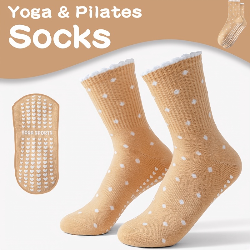 Damskie brązowe skarpety do jo – Medias Para Pilates Y Yoga recenzja i cena